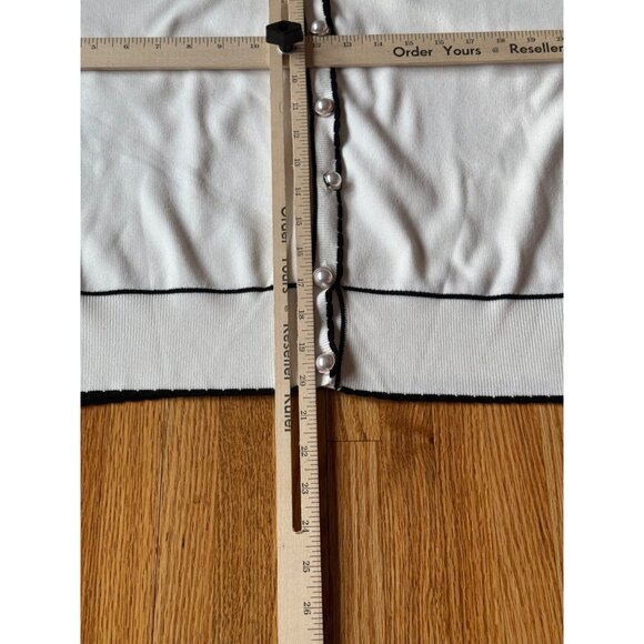 Adrianna Papell Womens Cardigan Sweater L Pearl Button Closure - Picture 5 of 10